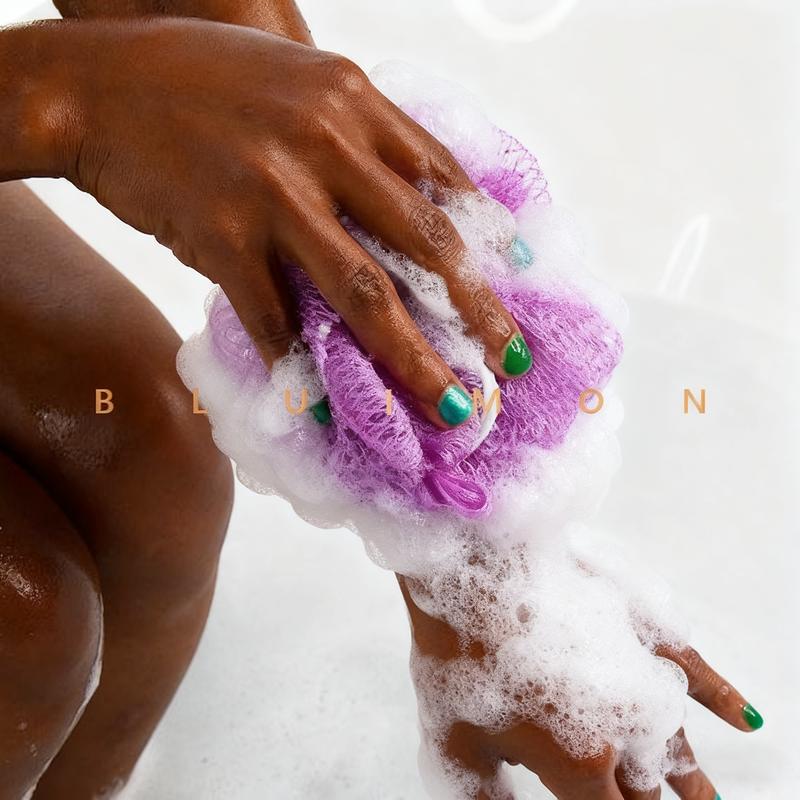 BLUIMON African Exfoliating Net Sponge - 100% Nylon, Ethically Sourced, Soft Knots for Radiant Skin, Quick Drying, Ideal for Travel, Sustainable Beauty Tool BLUIMON African Exfoliating Net Sponge - 100% Nylon, Ethically Sourced, Soft Knots for Radiant Skin, Quick Drying, Ideal for Travel, Sustainable Beauty Tool