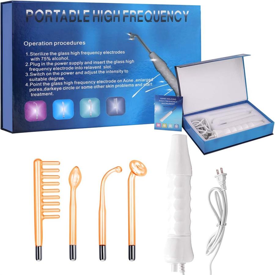 Portable High-Frequency Facial Skin Care Device, Us Plug Handheld Face Lifting Machine for Home Use, Body Neck Hair & Face Treatment
