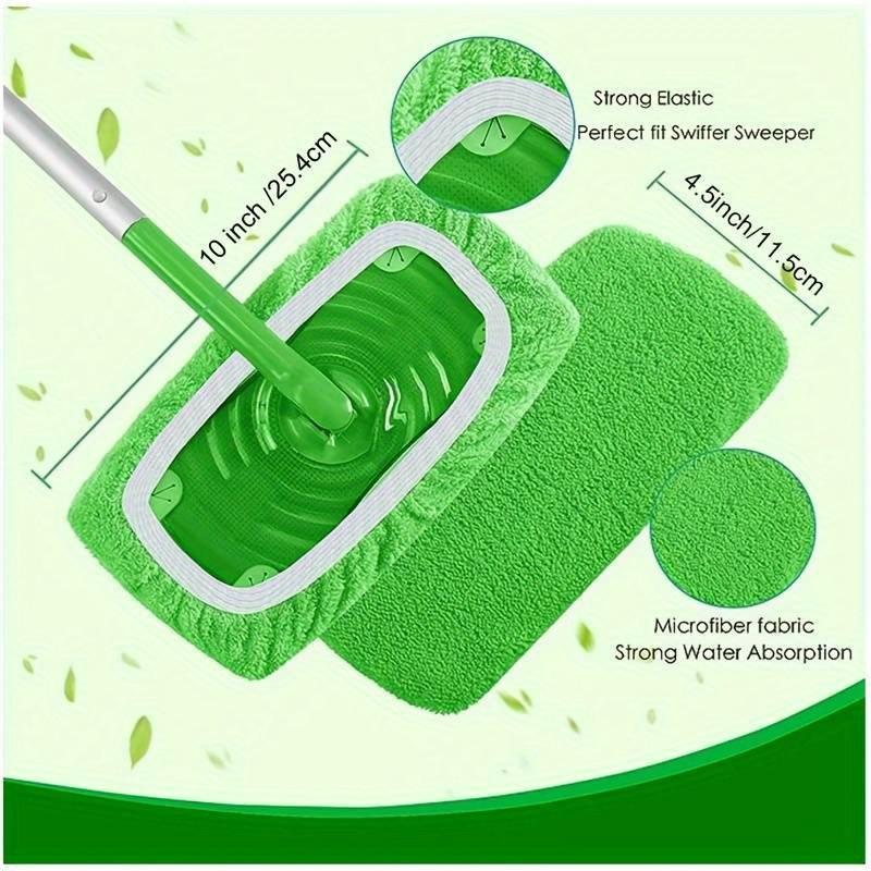 Microfiber Cleaning Mop Replacement Pad, Flat Floor Mop Cloth, Washable And Durable Replacement Mop Cloth, Wet And Dry Use, Easy To Clean, Cleaning Supplies, Back To School Supplies, Reusable Mop Pads