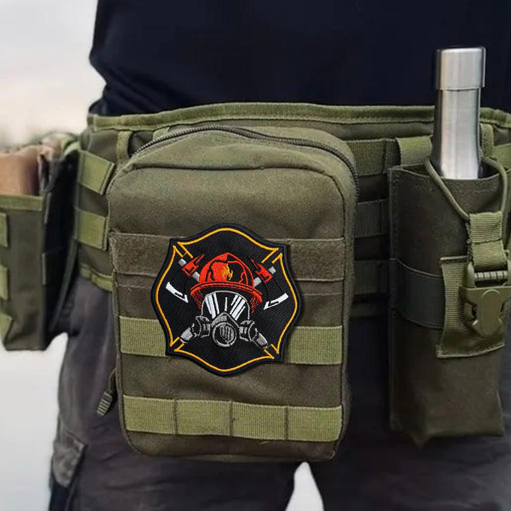 Fire Firefighter Morale Tactical Patch Hook Loop Embroidery Patches Military Badge Chevron Backpack Stickers Appliques