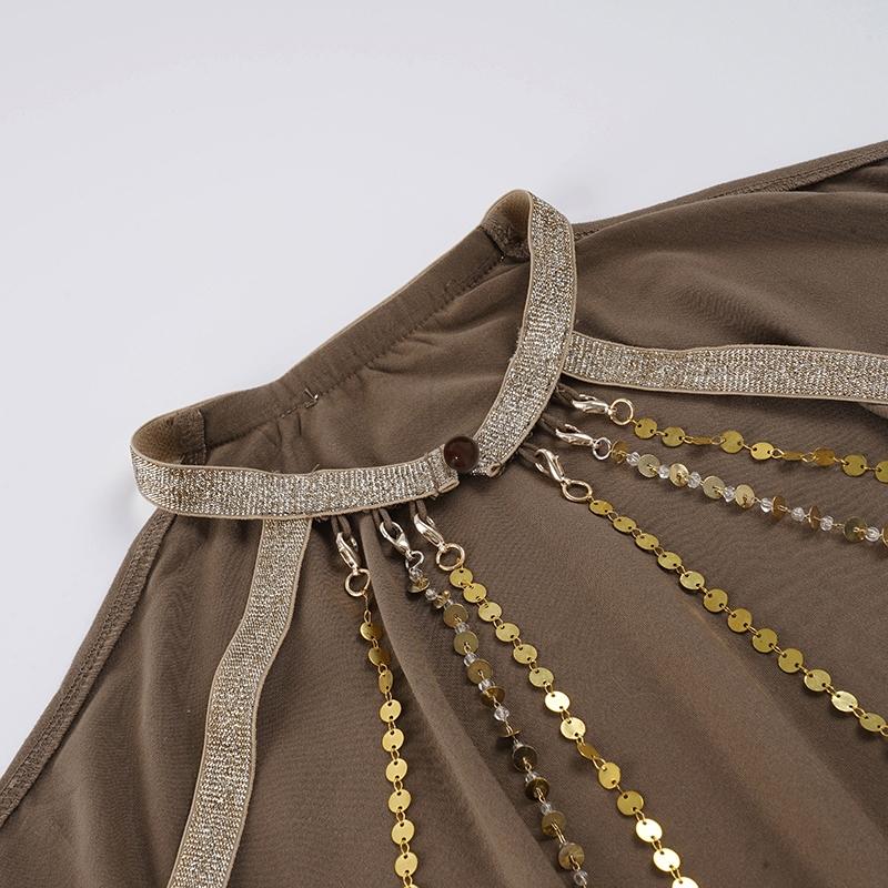 Butterfly Chain Backless Sexy Dress Batwing Sleeves Spring Summer Grunge Party Y2K Vintage Bodycon Short Sundress Women