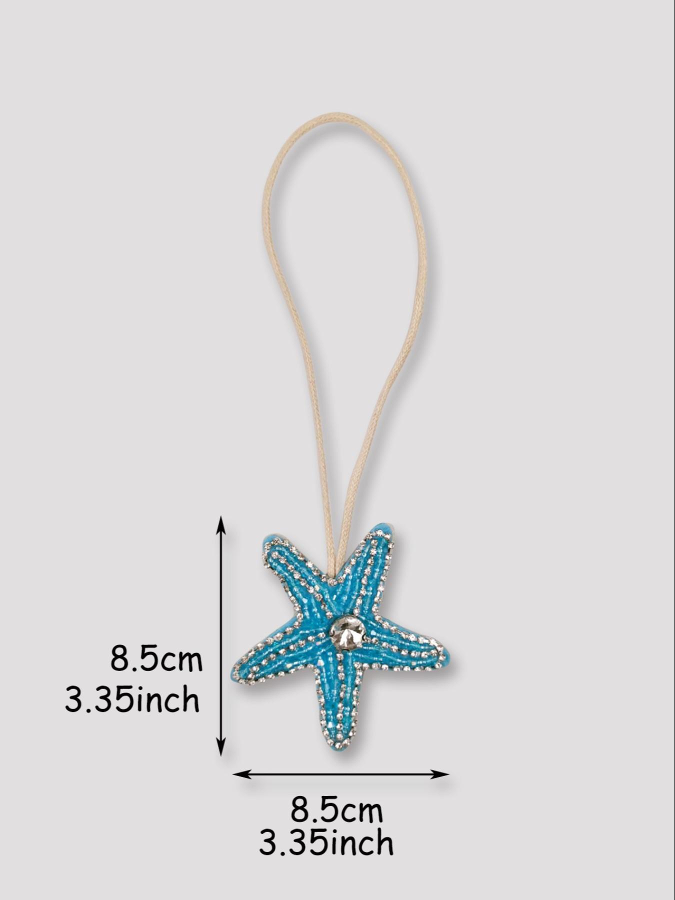 Handmade Shell Pattern Beaded Bag Charm, Sparkly Bag Charm, Bag Pendant, Casual Style Keychain Decoration, All Season Accessory for Bags & Keys