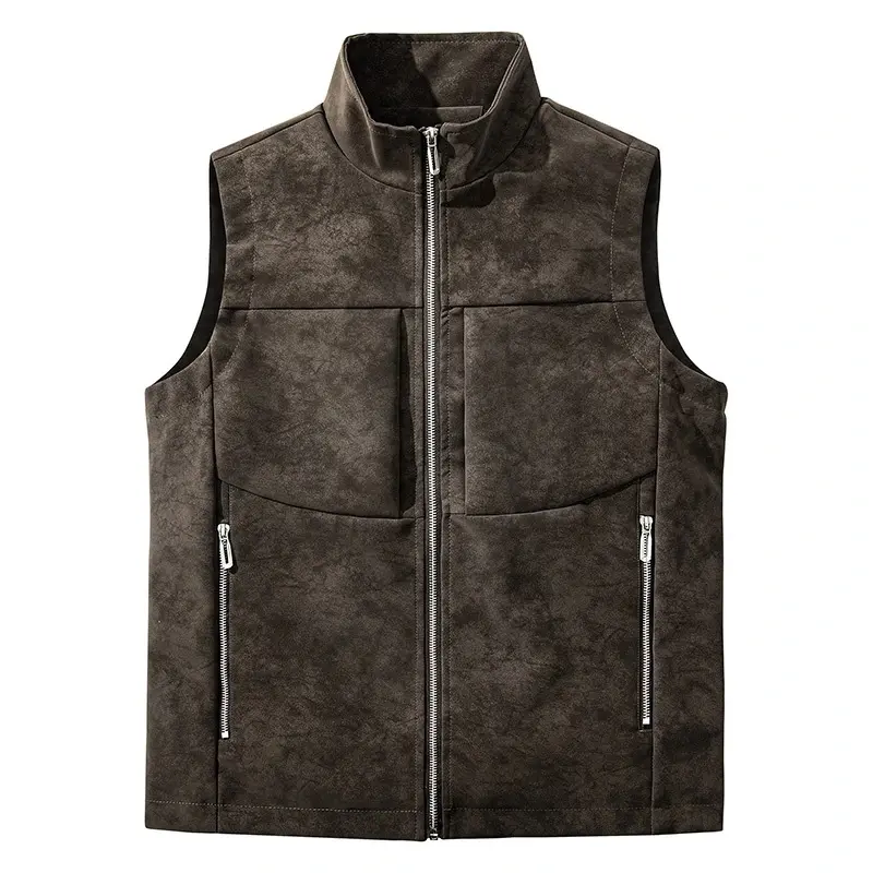 2026 Fall/Winter New American Style Tie-Dye Vintage Vest, Sleeveless, Vintage Texture, Suitable for Streetwear, Daily Commuting, Outdoor, Simple and Trendy Versatile Sleeveless Jacket#sohochic