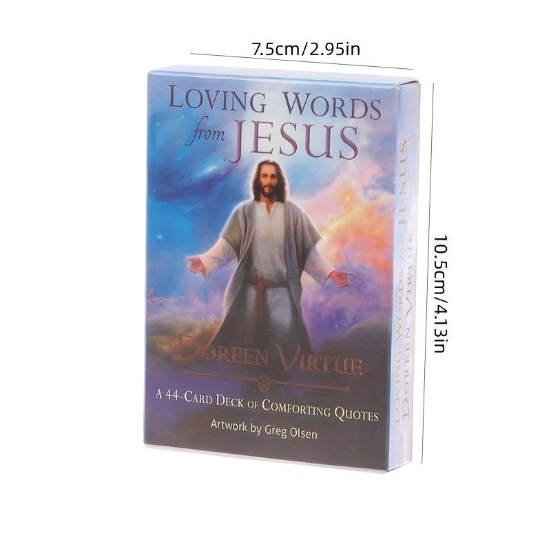 44pcs Loving Words From Jesus Oracle Cards, Tarot Card Divination, Tarot Card Decks, Fate Entertainment, Table Board Deck Games, Family Party Gift, Christmas Gifts