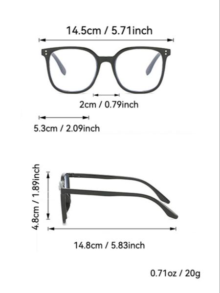 4 Piece Set Anti-Blue Light Glasses, Anti Eyestrain Eyewear, Unisex Large Frame Design, Multi-Color Options Available, Reduces Eye Strain for Reading and Computer Use