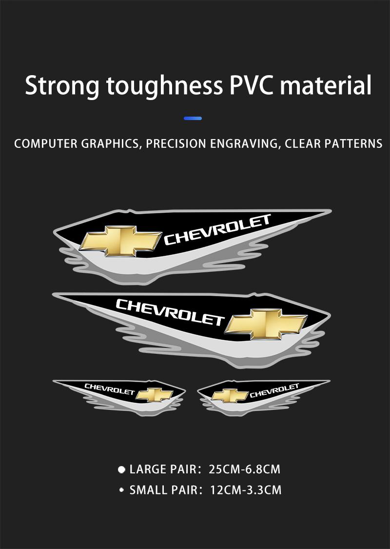 Car Body Decal Stickers Styling Emblem Accessories For Chevrolet Cruze Malibu Colorado Suburban Equinox Blazer Trax Camaro Spark Bolt Captiva Silverado Tahoe SS Impala Spin Onix Cobalt Traverse Montana