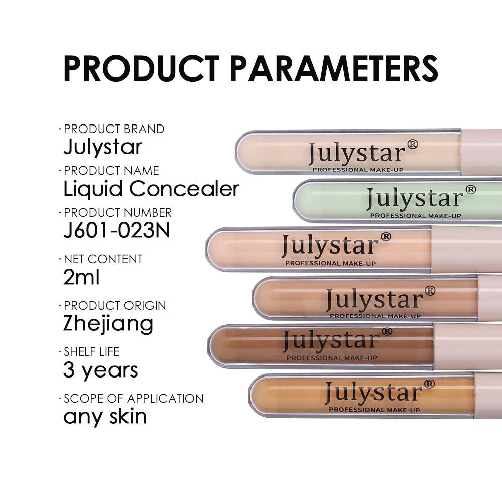 Julystar Multi-Color Concealer Liquid, Matte Finish, Natural Fit, Lightweight Hydrating Texture, Covers Imperfections, Multi-Pack
