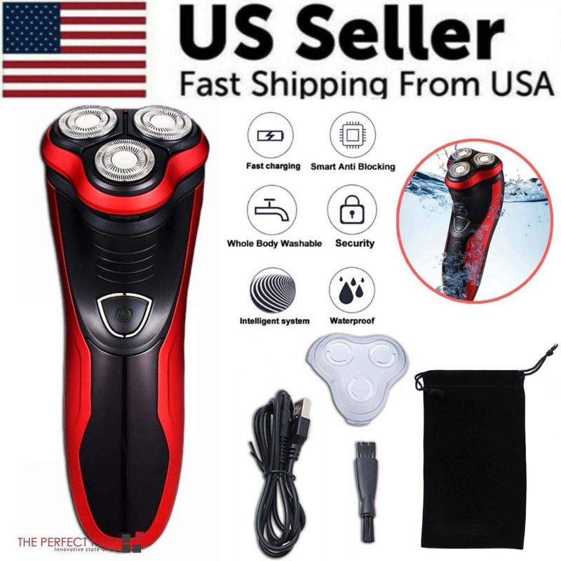 New men's wireless rotary electric shaver with pop-up trimmer, waterproof, suitable for both dry and wet use, lithium-ion battery, suitable for holiday gift giving, Cordless Waterproof Shaver, Waterproof Shaver Grooming
