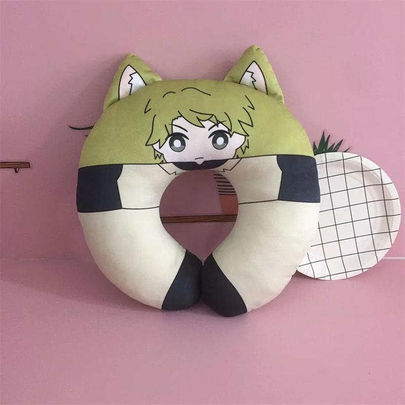 Bungou Stray Dogs Edogawa Rampo Cosplay Travel Neck Pillow Fyodor Dostoyevsky U-Shaped Plush Cushion Toy