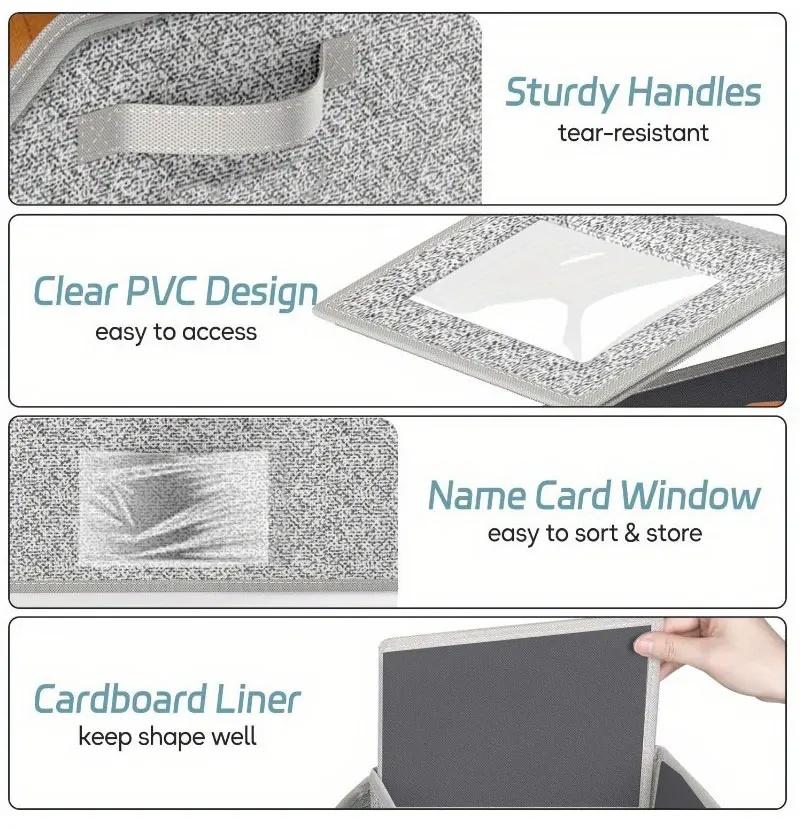 Hat Storage Box Foldable Zipper Baseball Cap Storage Box Wardrobe Storage Boxes Storage Non-woven Dustproof Storage Box