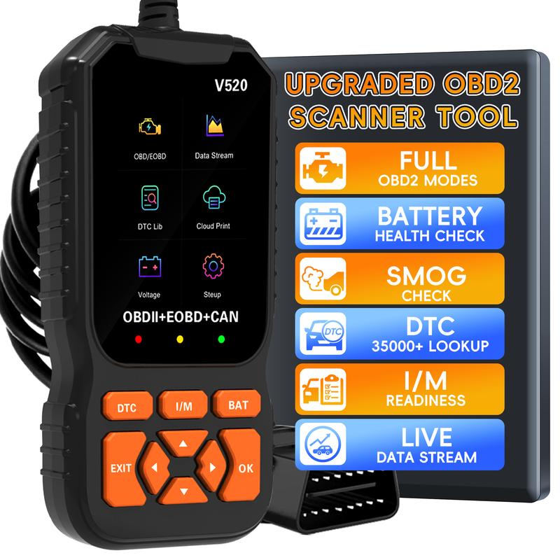 Obd2 Scanner Diagnostic Tool with Battery Tester, Car Code Reader ...