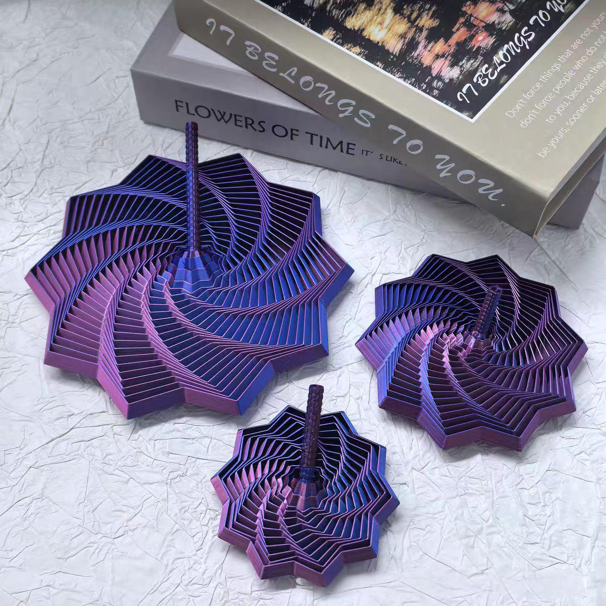 Sensory Fidget Star with Handle, Hypnotic Visual & Asmr Sound Relief ...