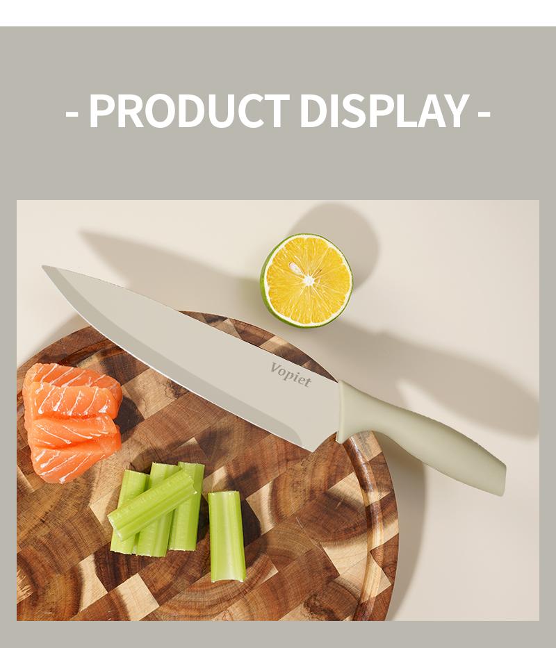 14 Pieces, Kitchen Knife Set, 7 Knives, 7 Protective Sleeves, Can Cut Meat and Vegetables, Can Cut Fruit, Can Cut Steak, Rust Resistant and Durable,  Gift Set Outdoorfun Fathersdaygift Outdoorfun Fathersdaygift Utensils Stainless Steel Cooking