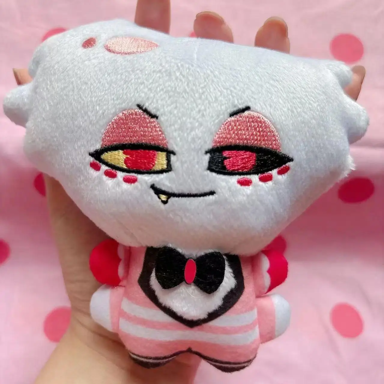 10cm Stuffed Hazbined Angel Plushies  Doll Toys Plush Hotel Angel Figures Backpack Decorative Pendants Keychain Doll Gifts
