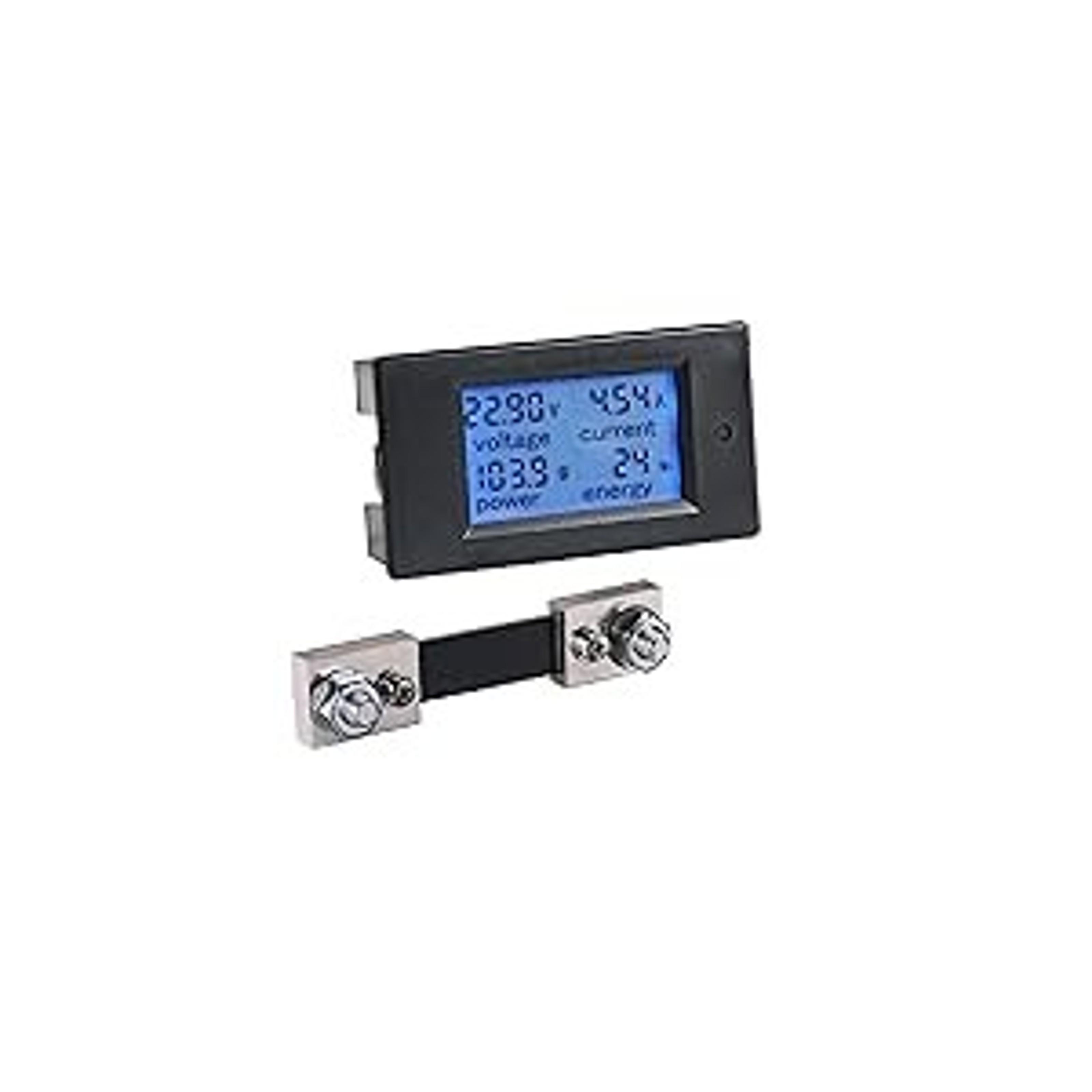 DC 5-100V 100A Volt Amp Meter with Hall Effect Current Sensor, Dual Display Bright LED, No Shunt Required, Ideal for Battery RV Solar ApplicationsGift