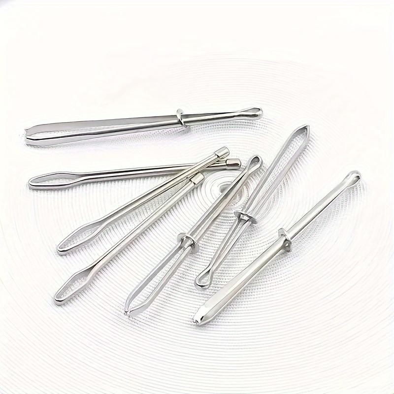 5pcs Stainless Steel Drawstring Threader Set, Easy Needle Replacement Tool with Dual Opening and Single Closing Ends for Hoodies, Jackets, Swim Trunks, Sweatpants, Shorts Sewing Tools