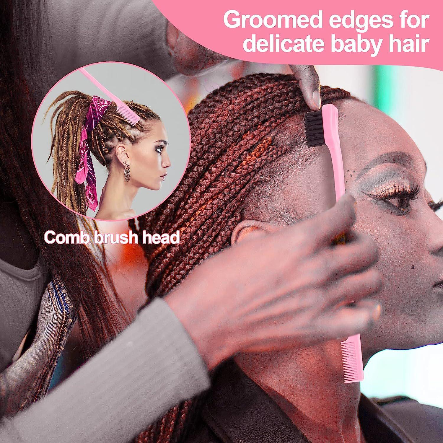 32-24 Color Mini Hair Bands and Hair Ties for Girls, Hair Accessories, Rubber Bands, Hair Styling Comb, Braiding Tool Set