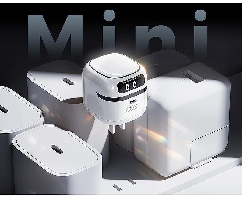 MAGIC JOHN GaN Charger Compatible with 65W Fast Charger with Retractable Type-C Cable, Dual-Port Output, Safer Charging, Paortable for iPhone, iPad, Macbook, Airpods, and Android