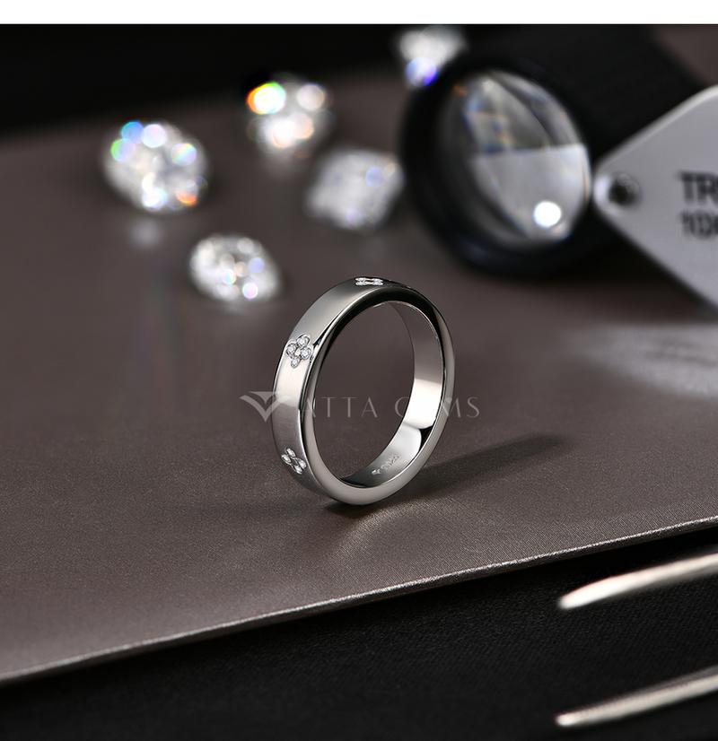 1.25mm Simple Style D VVS1 Synthetic Moissanite Ring For Women 925 Sterling SIlver Birthday Gift Engagement Wedding Blackfriday R128