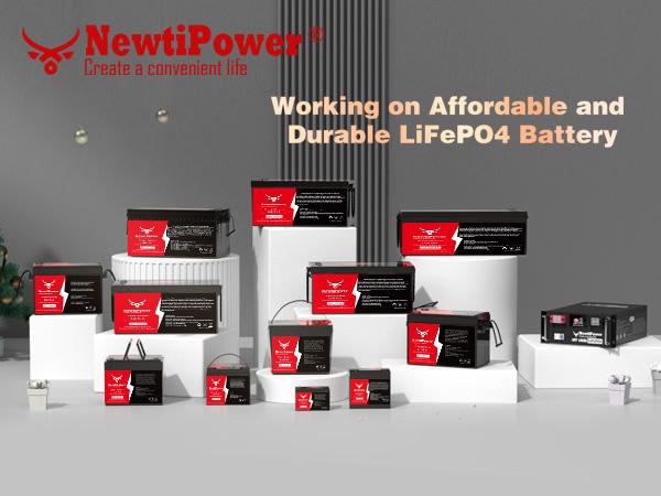 12V 660Ah LiFePO4 Lithium Battery with 250A BMS, NewtiPower 10000+ Deep Cycle Lithium Iron Phosphate Battery Great For Power Shortage/Storage, RV, Marine and Off Grid Applications