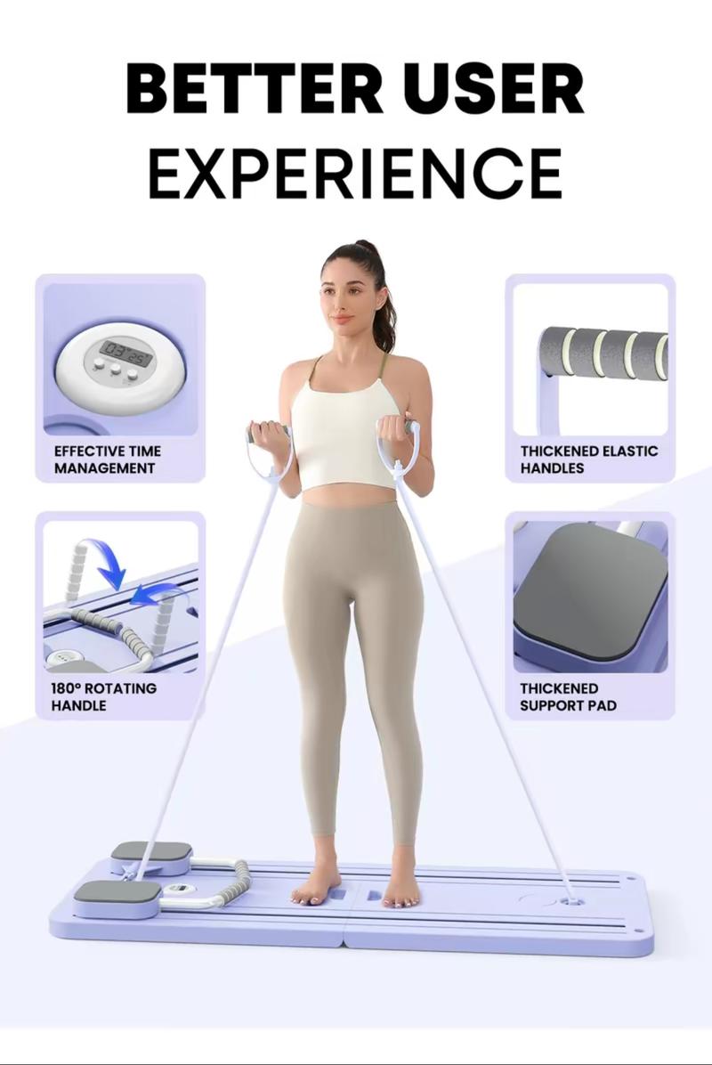 TerraGym Pilates Board,Multi-functional Ab Exercise Board,FoldableHome Pilates Reformer with Knee Mat ,Timer andResistance Bands,Abs Workout Equipment forAbdominal & Core Strength Training #TikTokShopBlackFriday #TikTokShopCyberMonday