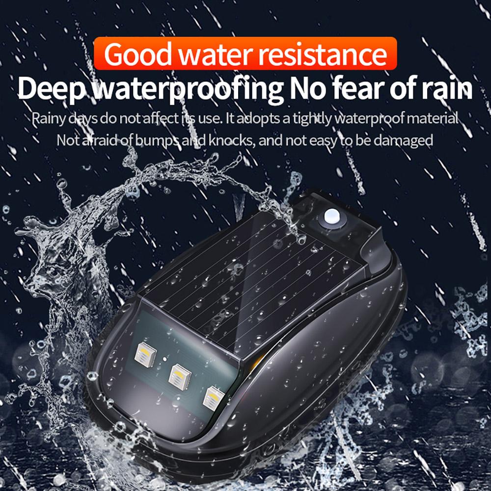 3/4/5Pcs Solar USB Rechargeable Mouse Warning Light, Remote Control Multi-Mode Led Lights Car Roof Decoration Flashing Lamp, Solar Top Light, Strobe Car Lights, Car Light Embellishments