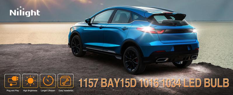 Nilight 57LED 1157 6100K Cool White 2057 2357 BAY15D 7528 LED Bulb (Pair) Super Bright Waterproof Headlight Headlamps dealsforyoudays Nilight 57LED 1157 6100K Cool White 2057 2357 BAY15D 7528 LED Bulb (Pair) Super Bright Waterproof Headlight Headlamps dealsforyoudays