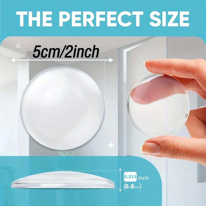 Clear 6pcs Shock-Absorbing Door Stop Wall Protectors - Noise-Reducing, Easy Install, Reusable for Home & Office, Door Hardware