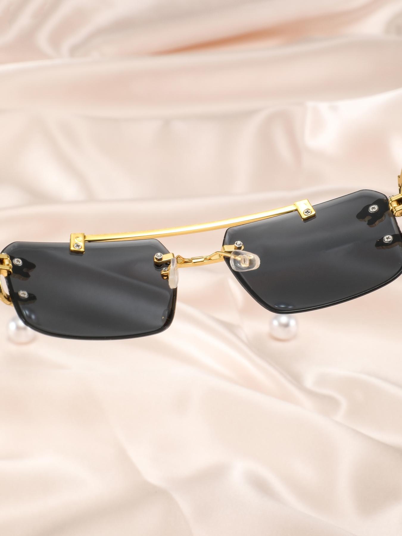 Women's New Frameless Leopard Head Decorative Glasses, Vintage Fashion Eyewear, Perfect Gift for Halloween Christmas Easter Valentine's Day, Rimless Shades