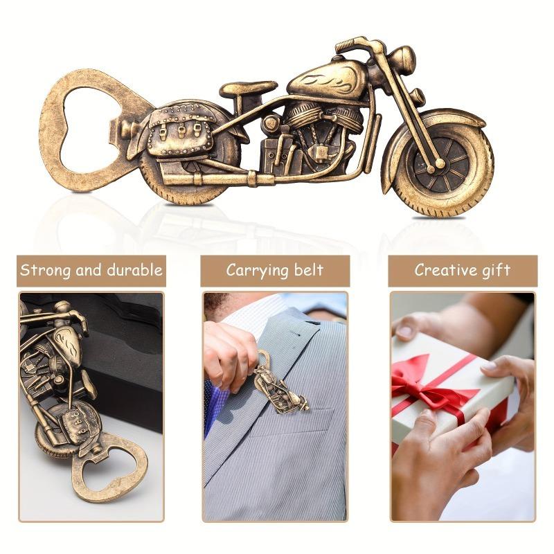 Vintage Motorcycle Bottle Opener, Intricate Design, Perfect Gift for Motorcycle Enthusiasts, Ideal for Party Events, Single Pack