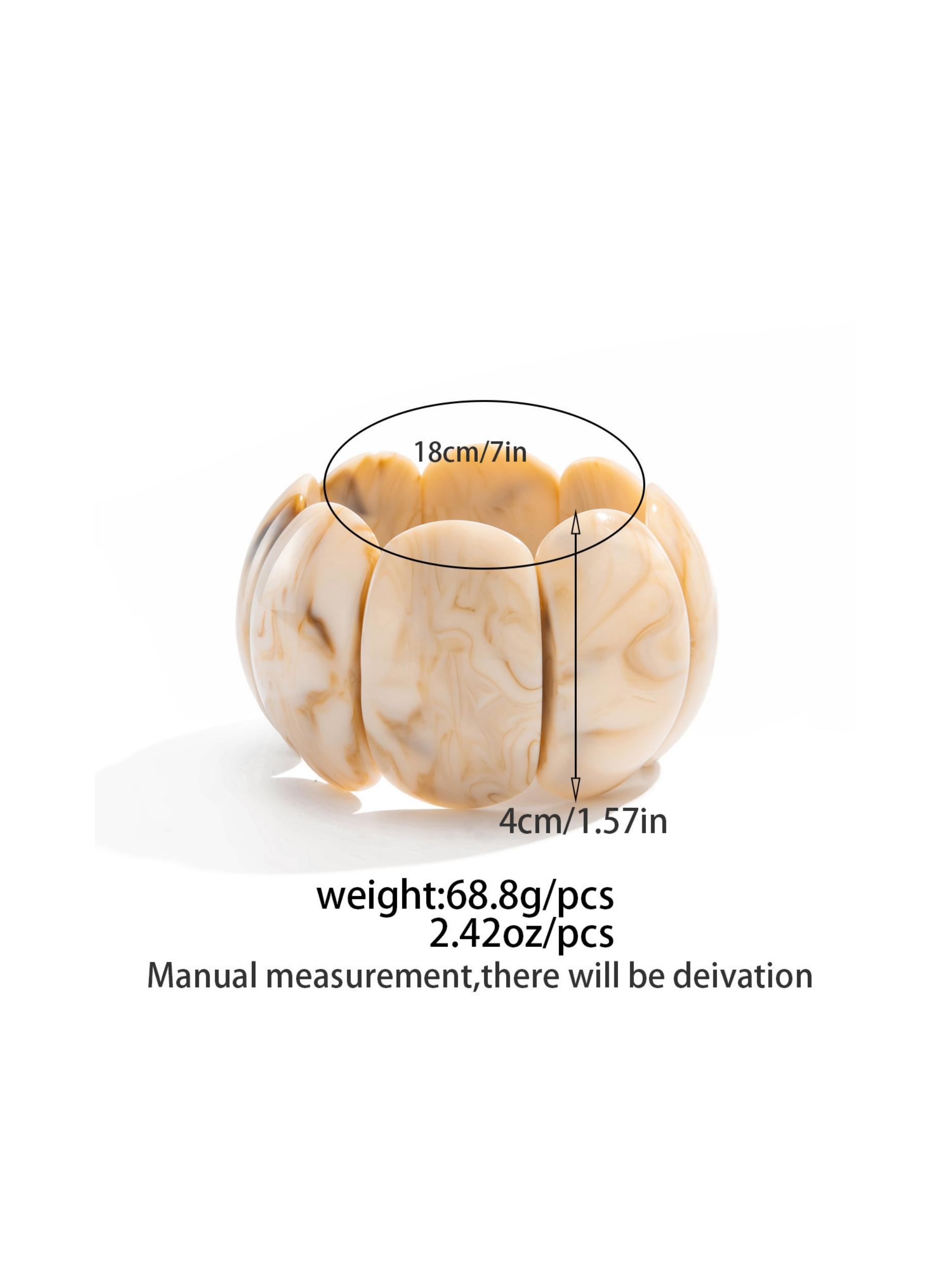 Bohemian Style Geometric Resin Cuff Bracelet, Stackable Bracelets, Fashionable Lightweight Luxury Jewelry Gift for Women, Perfect for Daily Wear & Parties