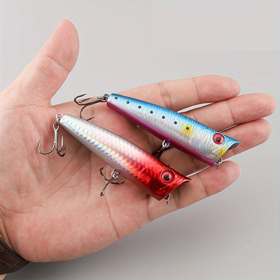 1pc Water Spray Wave Crawling Bait Surface Long Throw Floating Water Wave Bait Night Light Noise Hooked Mouth Bass Fake Bait