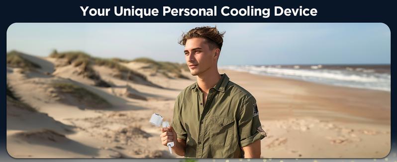 Portable Handheld Fan for Ice Application, 3 Speed USB Rechargeable 5000mAh Battery Operated, LED Display, Cooling Personal Fan for Women, Men, Travel, Camping, Outdoor