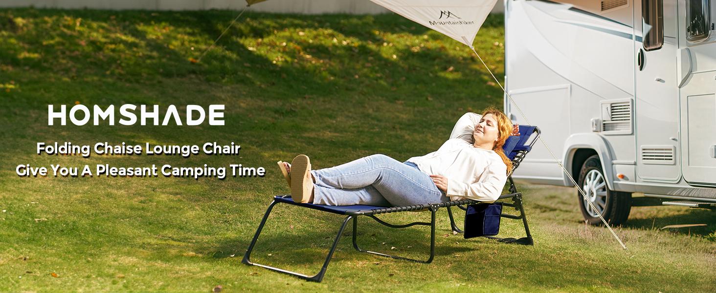 【Holiday Haul】Patio Chaise Lounge Chair Set with 5-Level Adjustable Backrest,Folding Chaise Lounge Chair w/Head Pillow & Side Pocket for Patio,Pool,Beach and Camping