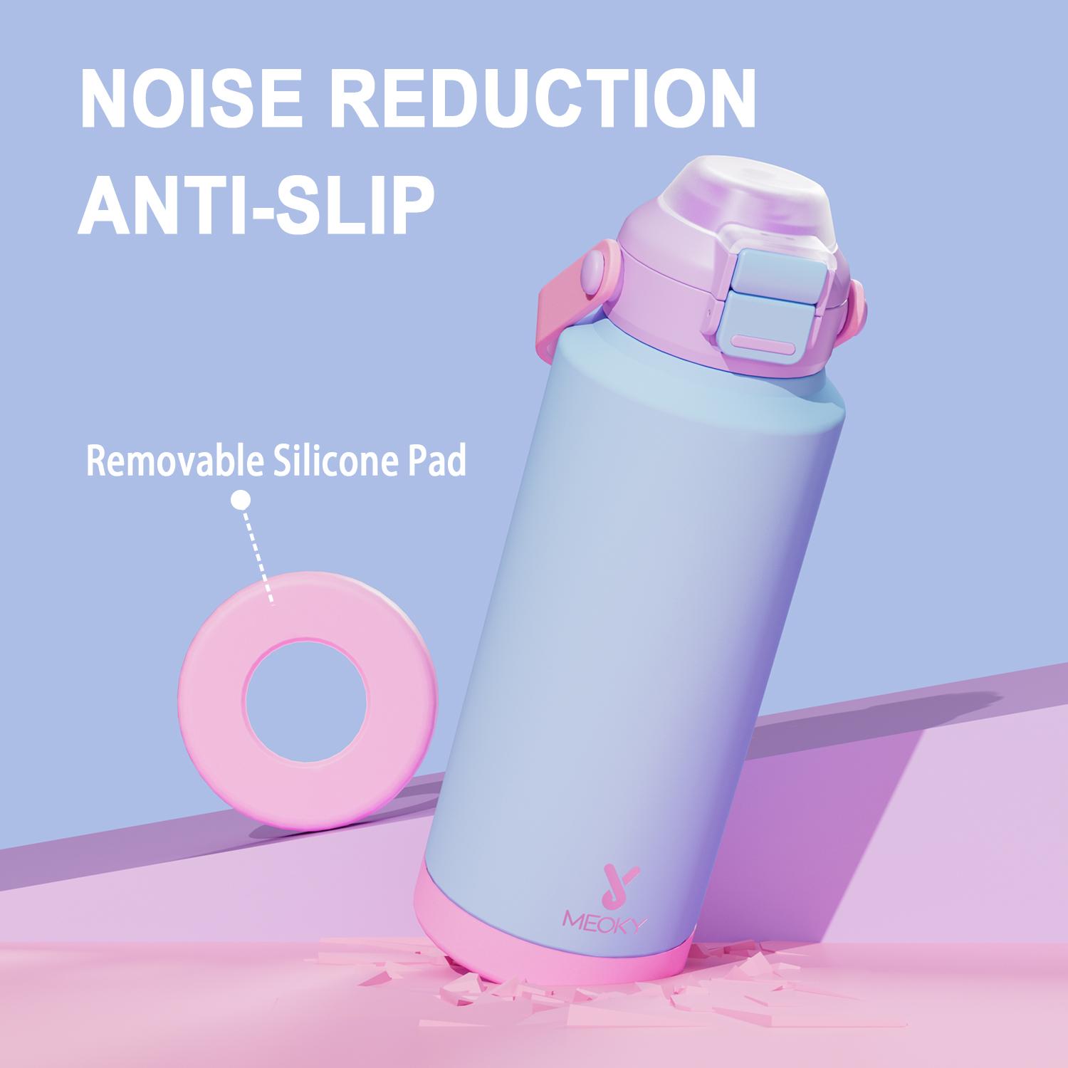 Stainless Steel Vacuum Flask, 1 Count Double Handle Sports Cup, Straw and Direct Drink Spout, Hydration Tumbler for Outdoor, Sport, Campus, Home, Travel Accessories, Summer Cool Stainless Steel Leakproof Tumbler, Thermos Cup