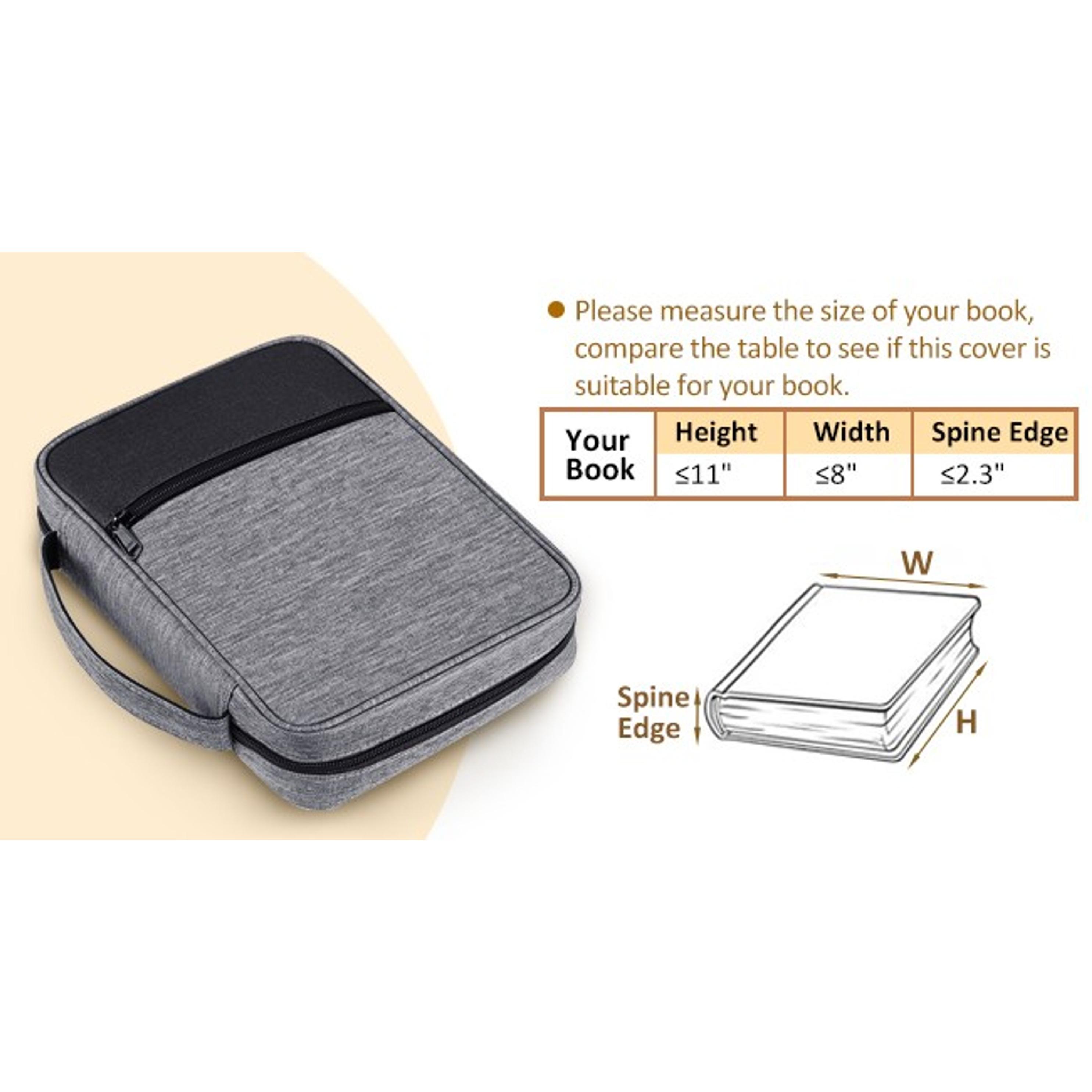 Finpac Polyester Bible Cover - 11x8x2.3" Ipad/Bible Carrying Case with Handle, Zippered Pocket, Multiple Colors, Protective Church Bag Gift for Women Men Finpac Polyester Bible Cover - 11x8x2.3" Ipad/Bible Carrying Case with Handle, Zippered Pocket, Multiple Colors, Protective Church Bag Gift for Women Men