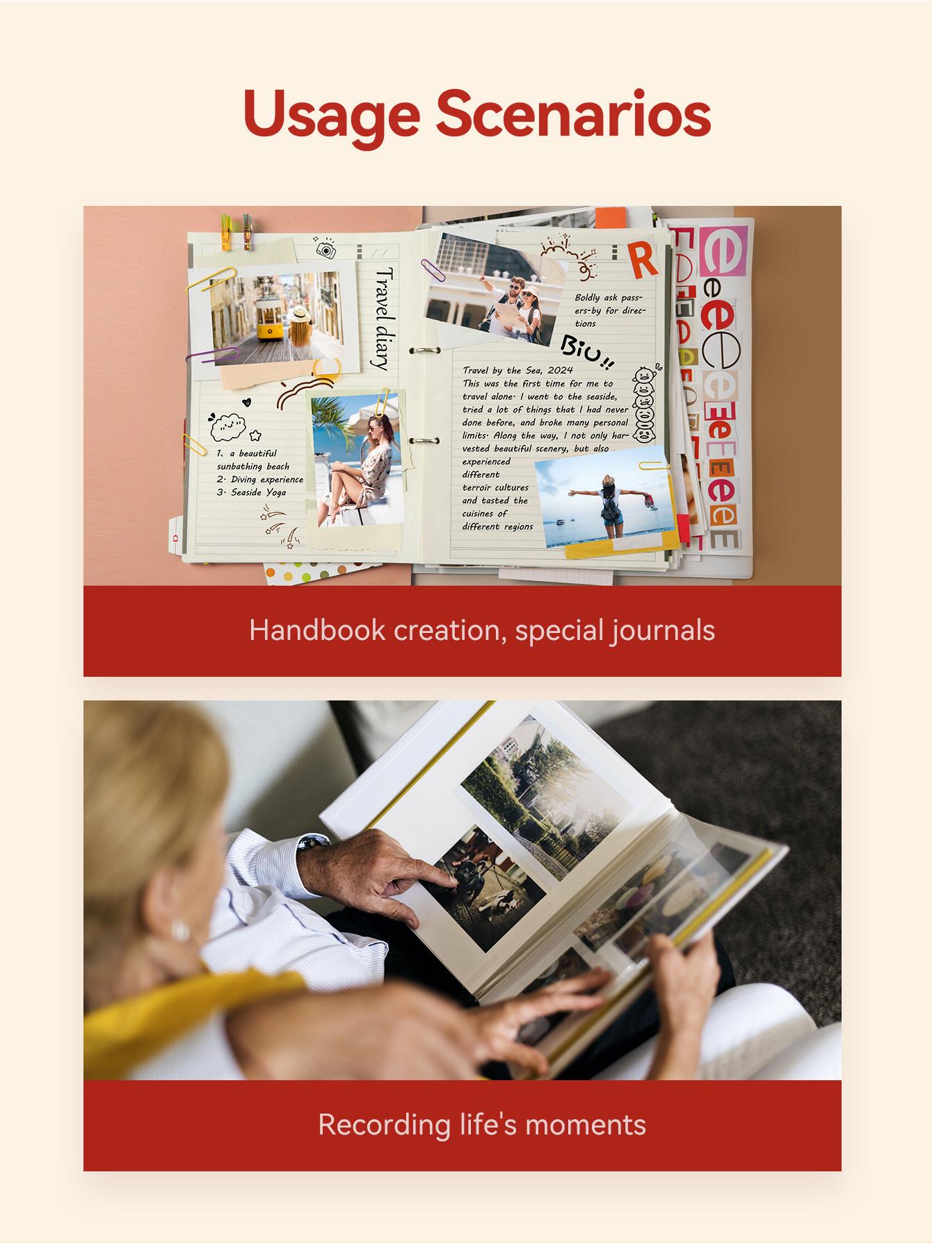 Hanin MT53 Mini Bluetooth Photo Printer – Portable Sticker Printer for iPhone & Android, 2x3" Instant Photos, GiftedInLove