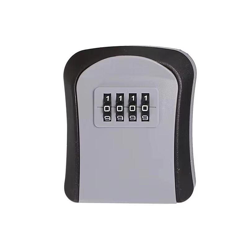 Flip-Top Key Safe Box, Wall-Mounted Metal & Plastic Key Storage, Password Lock, Ideal for Home, Hotel, Travel, Emergency, Renovation