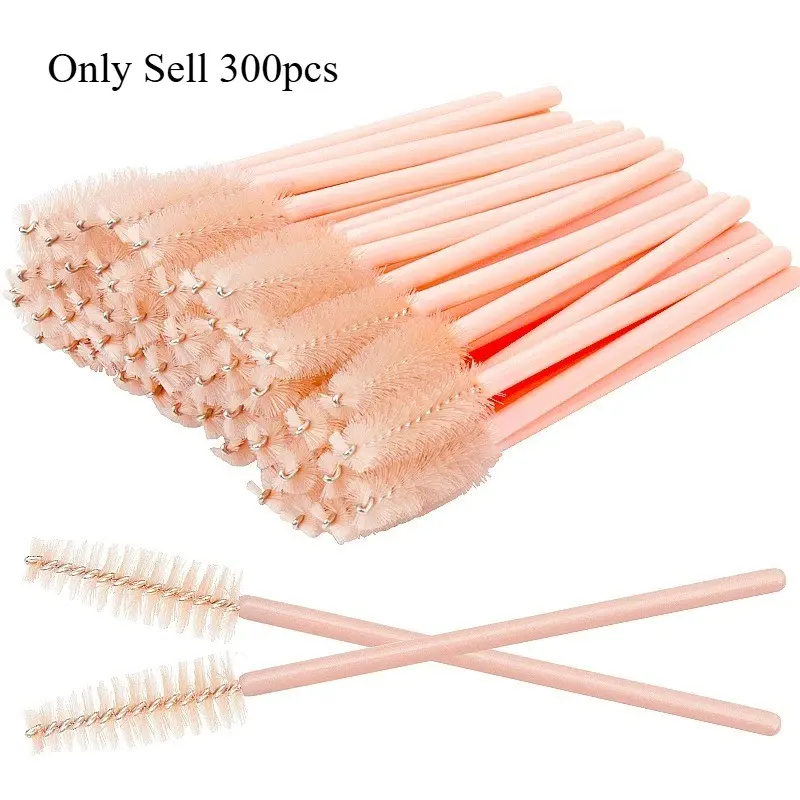 300 Pcs Disposable Nylon Makeup Brush Tools, Mascara Wand Applicator, Eyelash Brushes for Grafting Lashes Extension, Women's Beauty Essentials