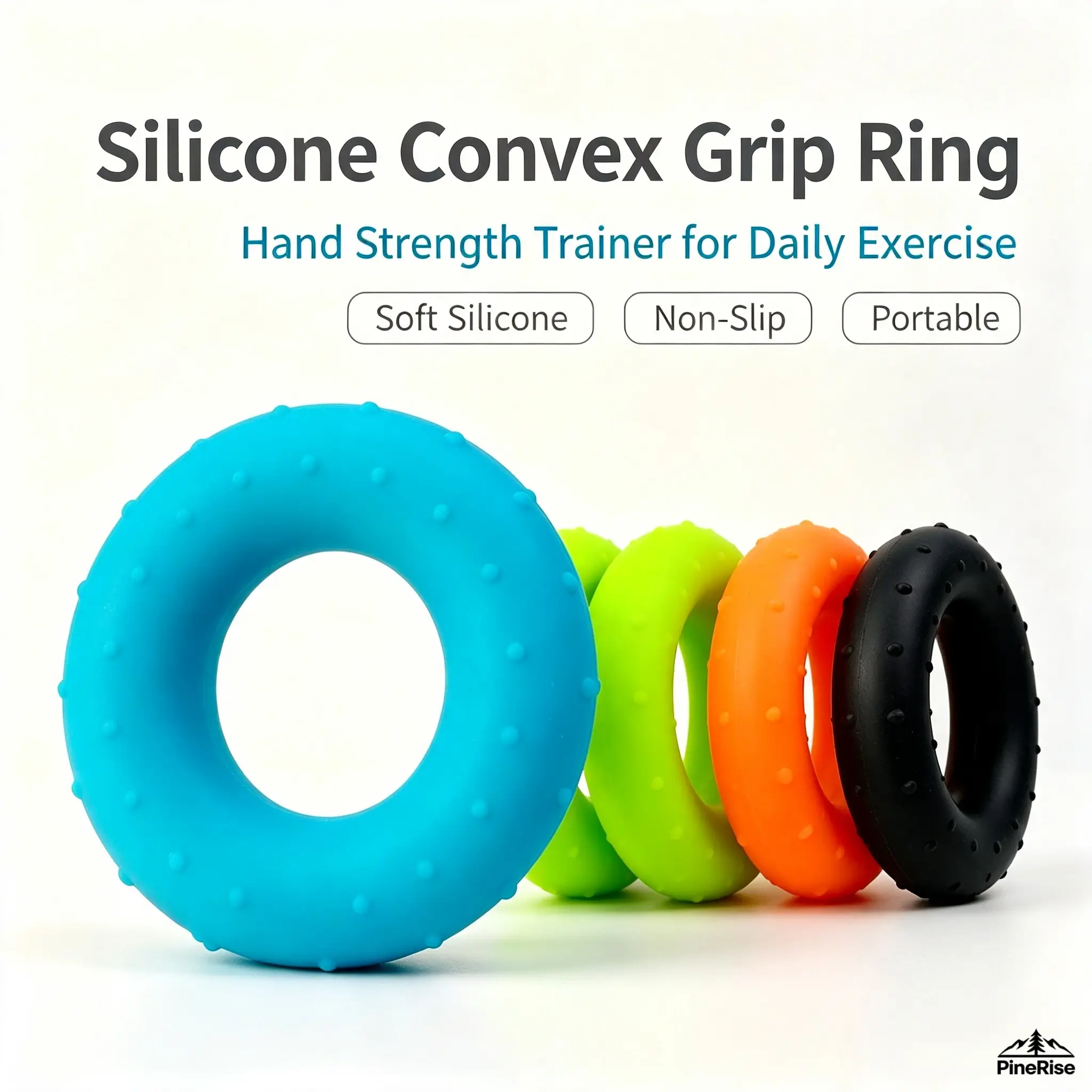 Silicone Hand Grip Ring Hand Strengthener For Men Women Compact Home Fitness Equipment Ideal For Hand Rehabilitation Training Build Finger And Forearm Strength Portable For Daily Home Workout And Outdoor Hand Fitness Exercise