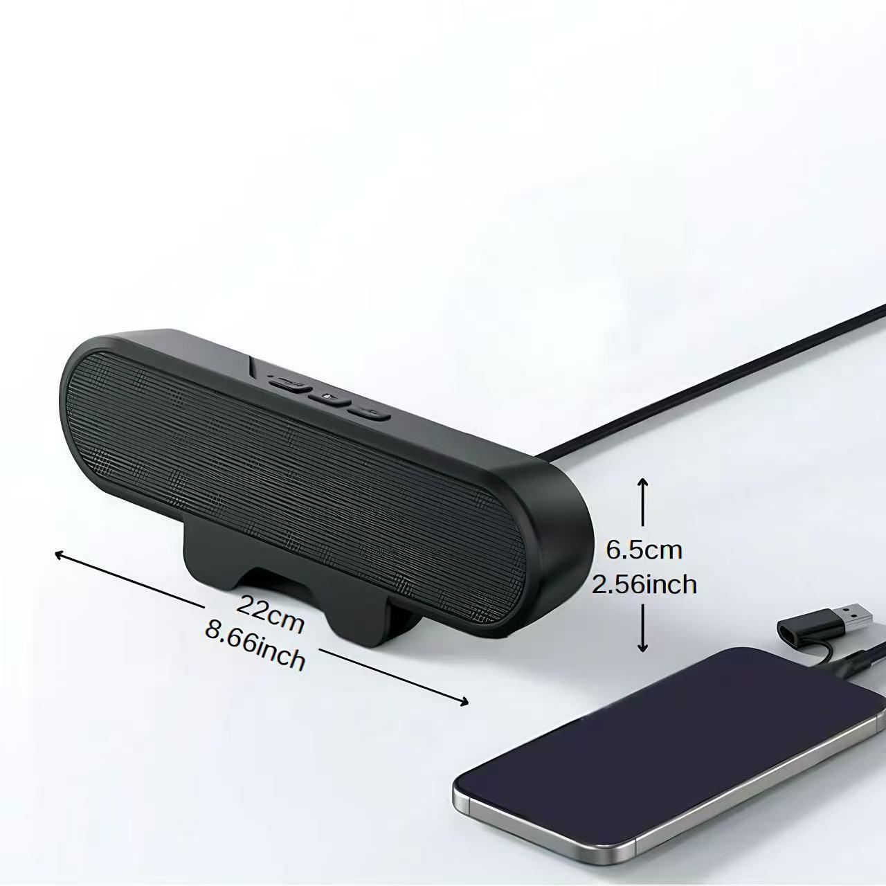 Computer speaker, monitor speaker, stereoscopic sound effect, adjustable volume, easy to clip onto the monitor without taking up space, wired audio, portable speaker, suitable for laptops, games, homes, conferences, desktops