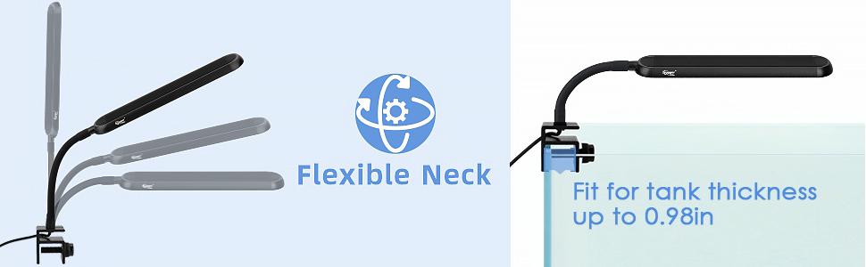 hygger Clip-on Aquarium Light with White Blue Red LEDs Fish Tank Lighting Built-in Timer 5 Brightness Levels