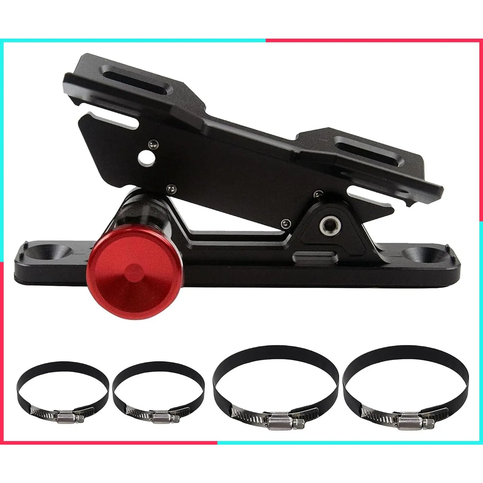 Quick Release Fire Extinguisher Mount - Aluminum Adjustable UTV Roll Bar Holder Bracket Compatible with Jeep Wrangler TJ JK JL JKU Polaris RZR Ranger Can-Am X3 Universal