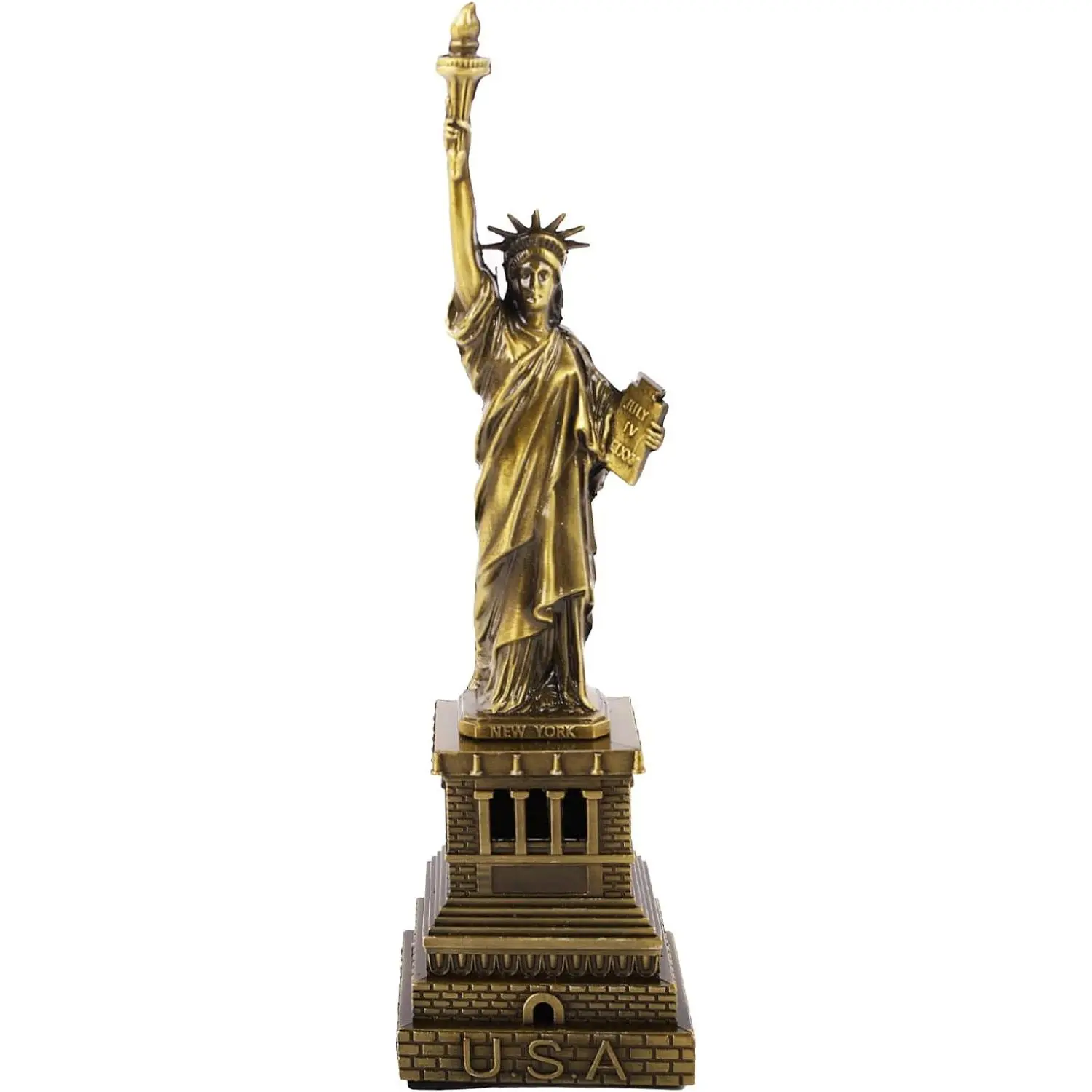 Statue of Liberty  6 Inches Metal Model Souvenir  Decor  Copper Tint for ,  City Party Supplies (15 cm) |  copper tint metal figurine, NYC souvenir,tabletop ornament,  for ,family,collectors