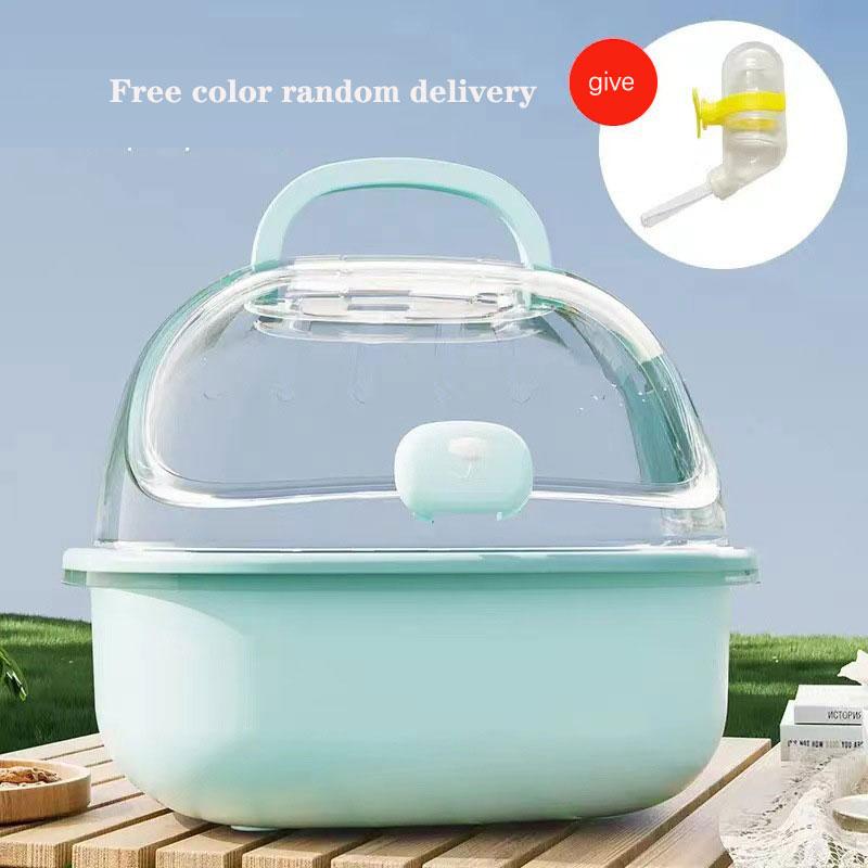 Hamster Special Cage, Portable Outdoor Carrier, Transparent Hamster Cage, Large Villa for Golden Hamsters and Flower Rats