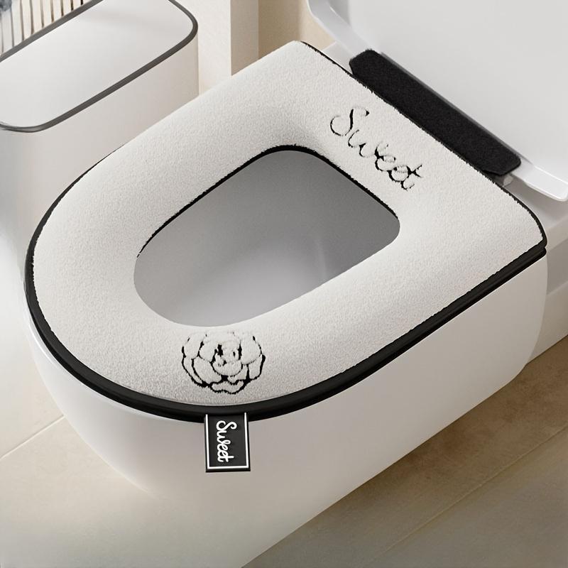 Thick Warm Winter Toilet Seat Cushion - Soft, Comfortable, Unisex, Lightweight Removable - Suitable for Home Bathrooms, Dorms - Holiday Gift Option
