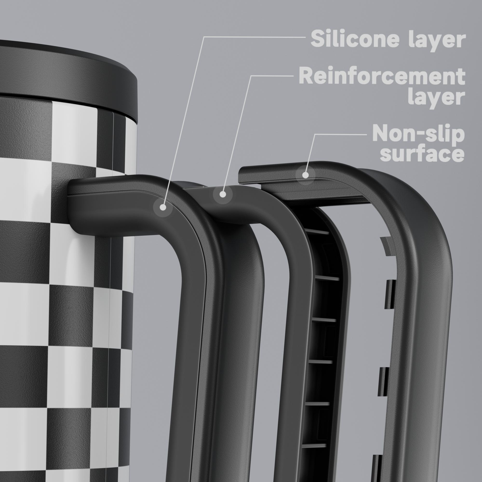 MEOKY 40oz Soccer Ball Tumbler, Hot Water Mug,Stainless Steel Insulated Cup, Keeps Hot & Cold, Food Safe, Non-Slip Base, Car-Cup Fit, Easy Clean, Soccer Fan Gift