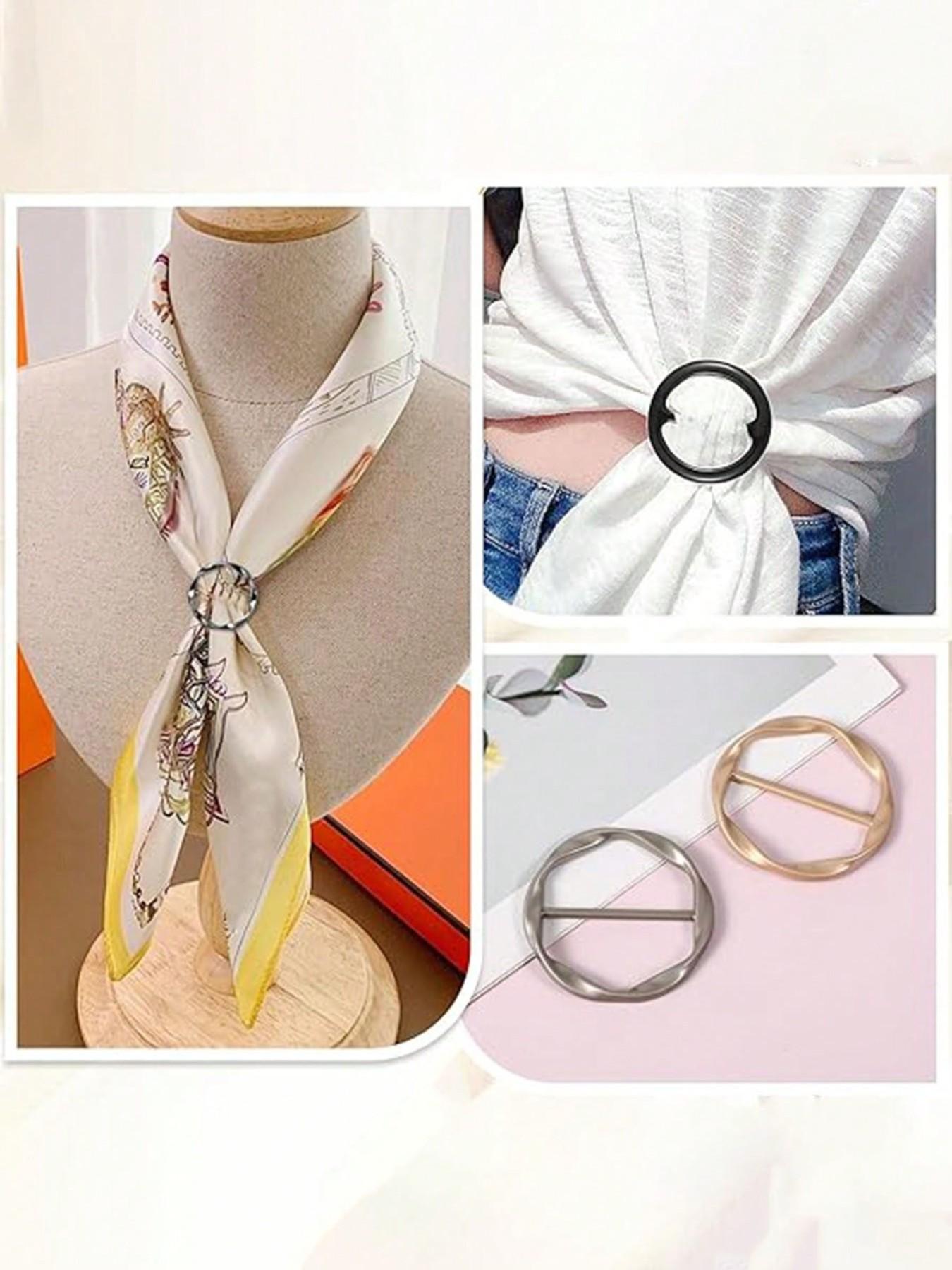 10-Piece Multi-Functional Plastic and Metal Scarf/t-Shirt Clips, Easy Knotting and Waist Cinching, Ideal for Sewing, Knitting, DIY Crafts