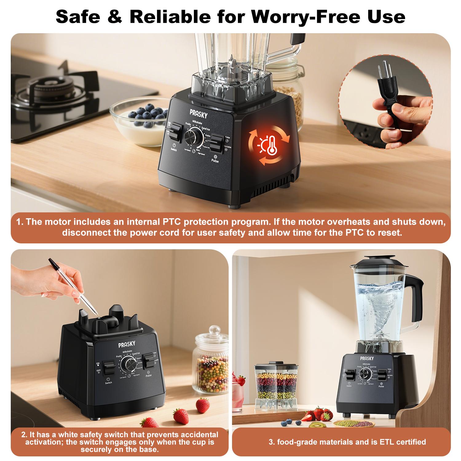 [LIVE]Prasky Professional 68oz /102oz Blender, BPA Free Powerful Dual-Container Blender Ice Crushing, Juice Smoothies,Grinder Combo 25000RPM Powerful crusher machine/SmoothieLover/SmartHome/SMARTLIVING kitchen home appliances