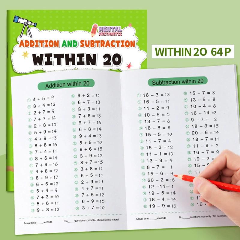 Addition & Subtraction Daily Practice Workbook with Playful Illustrations, Interactive Exercises for Classroom & Home Learning, Great Educational Gift, Math Practice